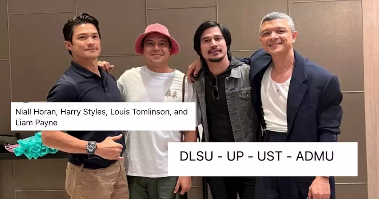 From universities to countries: Netizens poke fun at Jericho, Piolo, Diether, and John Lloyd's viral groufie