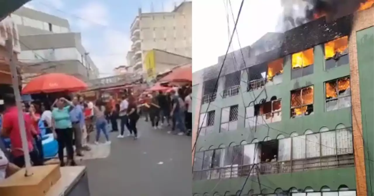 Video: voraz incendio consume bodegas de Centro Comercial en Cali