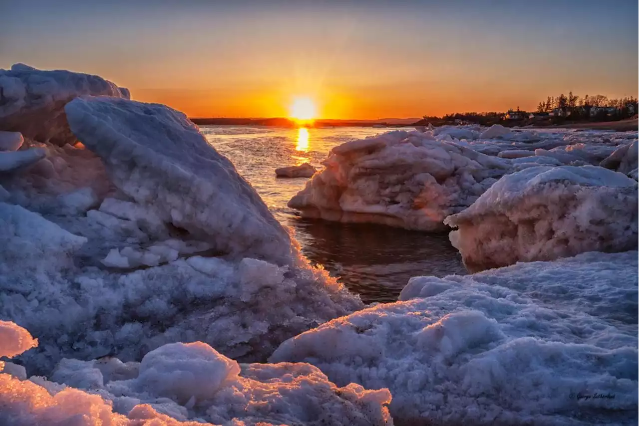 WEATHER PHOTO: Sea ice and a stunning sunrise in Little Harbour, N.S. | SaltWire