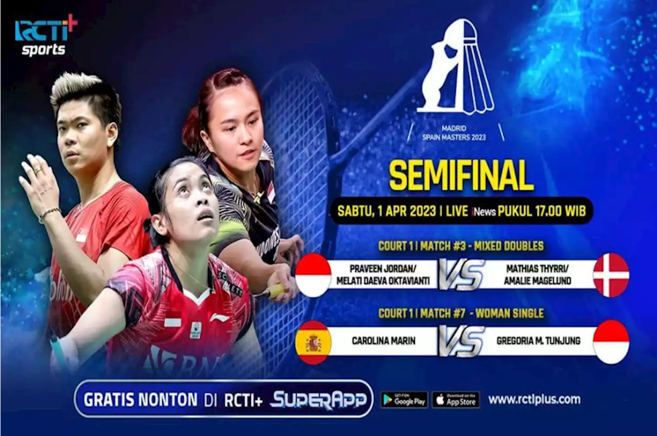 Link Live Streaming Semifinal Spain Masters 2023: Gratis di RCTI+!