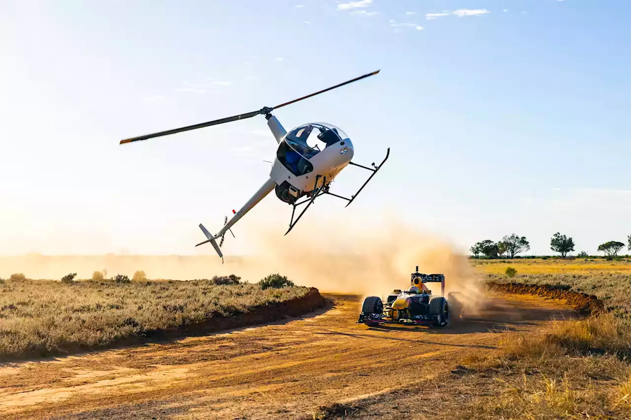 Watch: Daniel Ricciardo off-roads F1 car across the outback