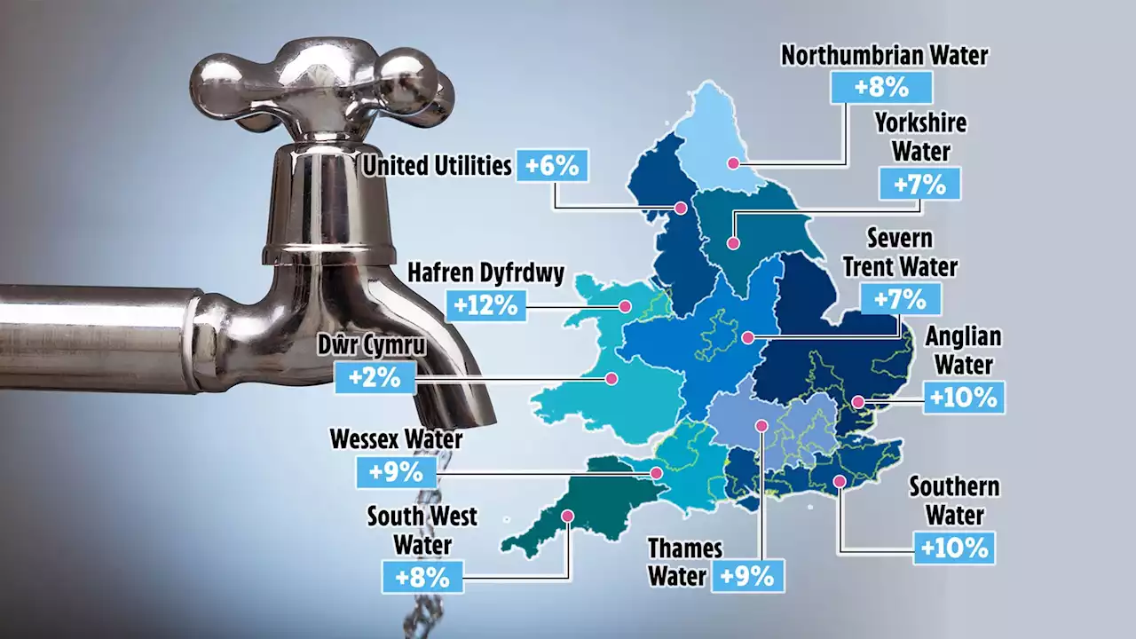 Water bills to rise for millions from today - how much more will you pay?