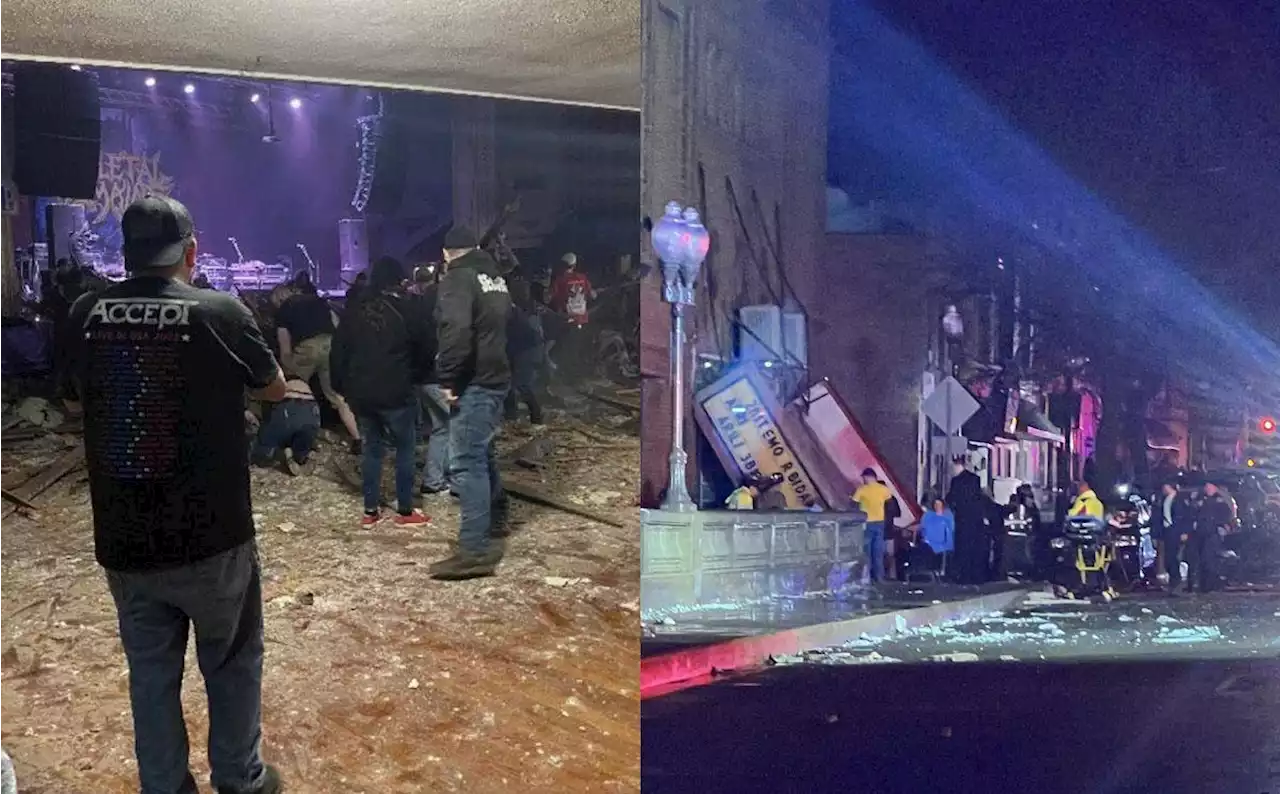 Colapsa techo de teatro durante concierto de heavy metal en EU; reportan un muerto y 28 heridos