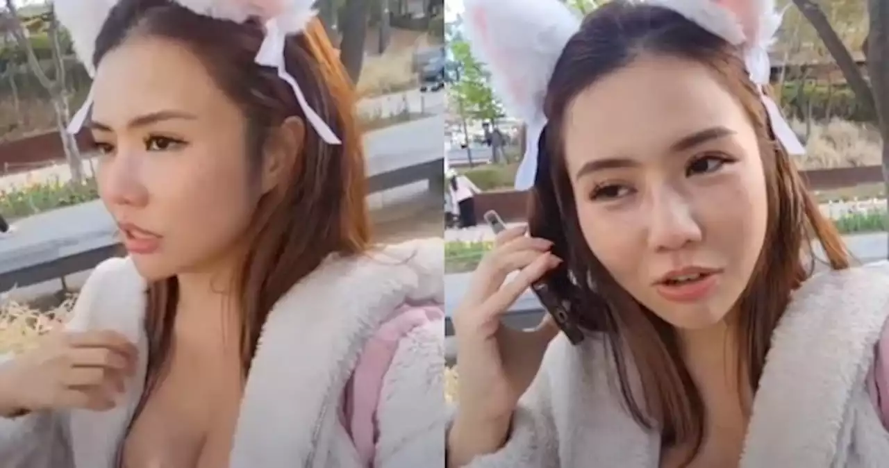 Kiaraakitty gets stopped by cops for 'having her boobs out' while livestreaming in Seoul