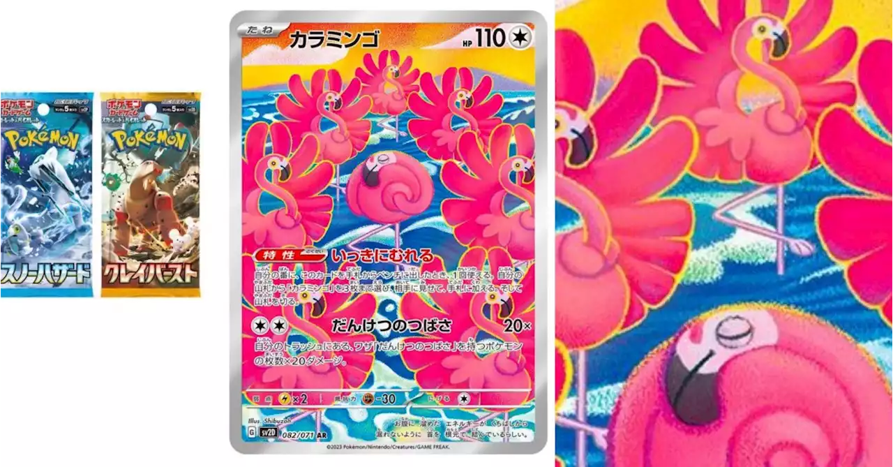 Pokémon TCG Japan: Clay Burst Preview: Flamigo Illustration