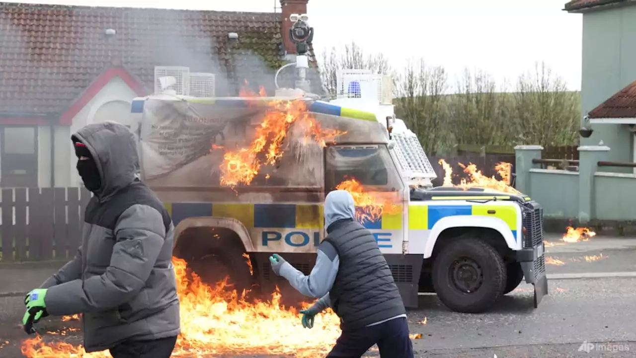 Petrol bombs thrown at Northern Irish police on eve of Biden visit