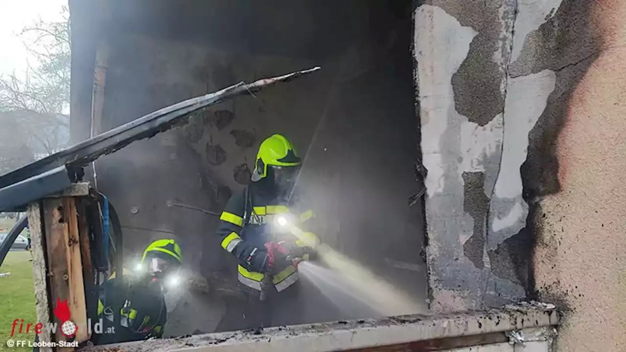 Stmk: Ausgedehnter Wohnungsbrand in 8-geschossigen Wohnhaus in Leoben