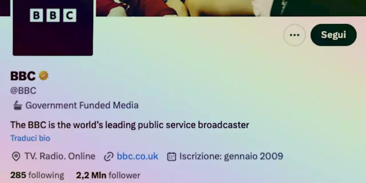 La BBC si è lamentata per l'etichetta di «testata finanziata dal governo» su Twitter - Il Post