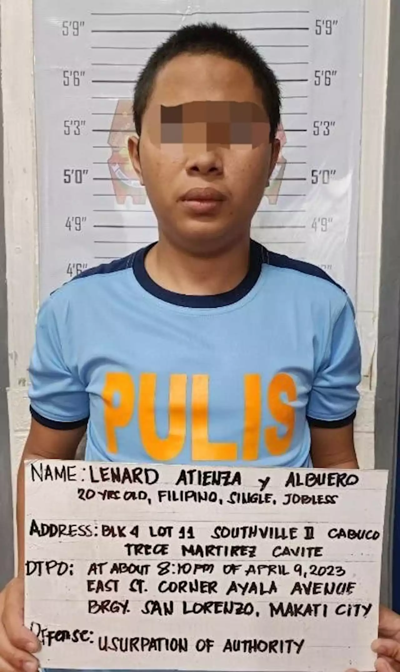 Police arrest man pretending to be PNP officer in Makati