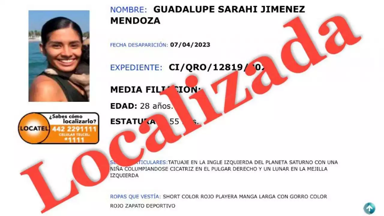 Localizan con vida en Veracruz a Sarahi Jiménez, reportada desaparecida en Querétaro