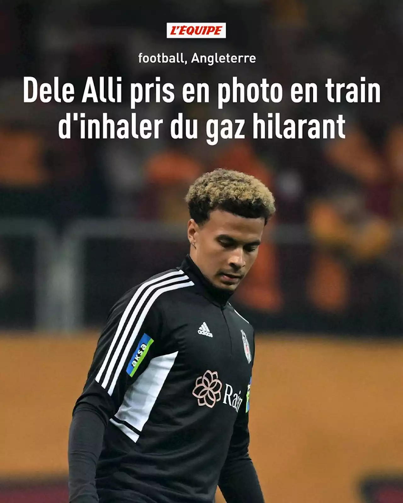 Dele Alli (Everton) pris en photo en train d'inhaler du gaz hilarant