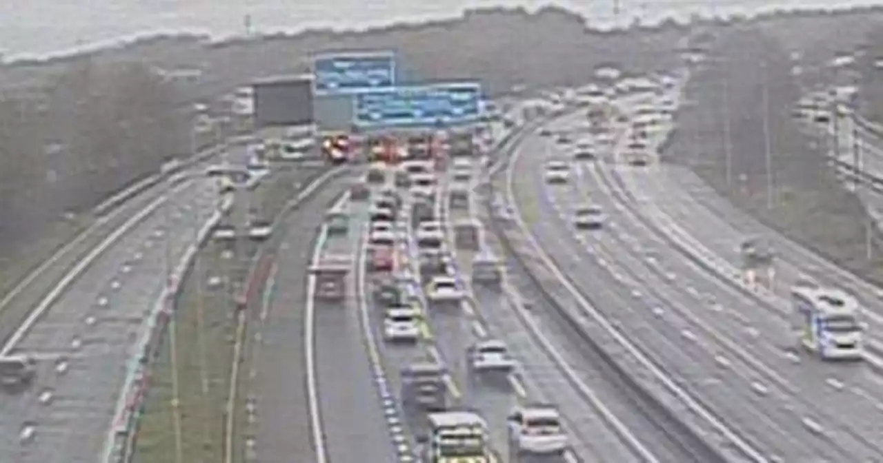 LIVE: Heavy motorway traffic as rain floods carriageways with lanes closed