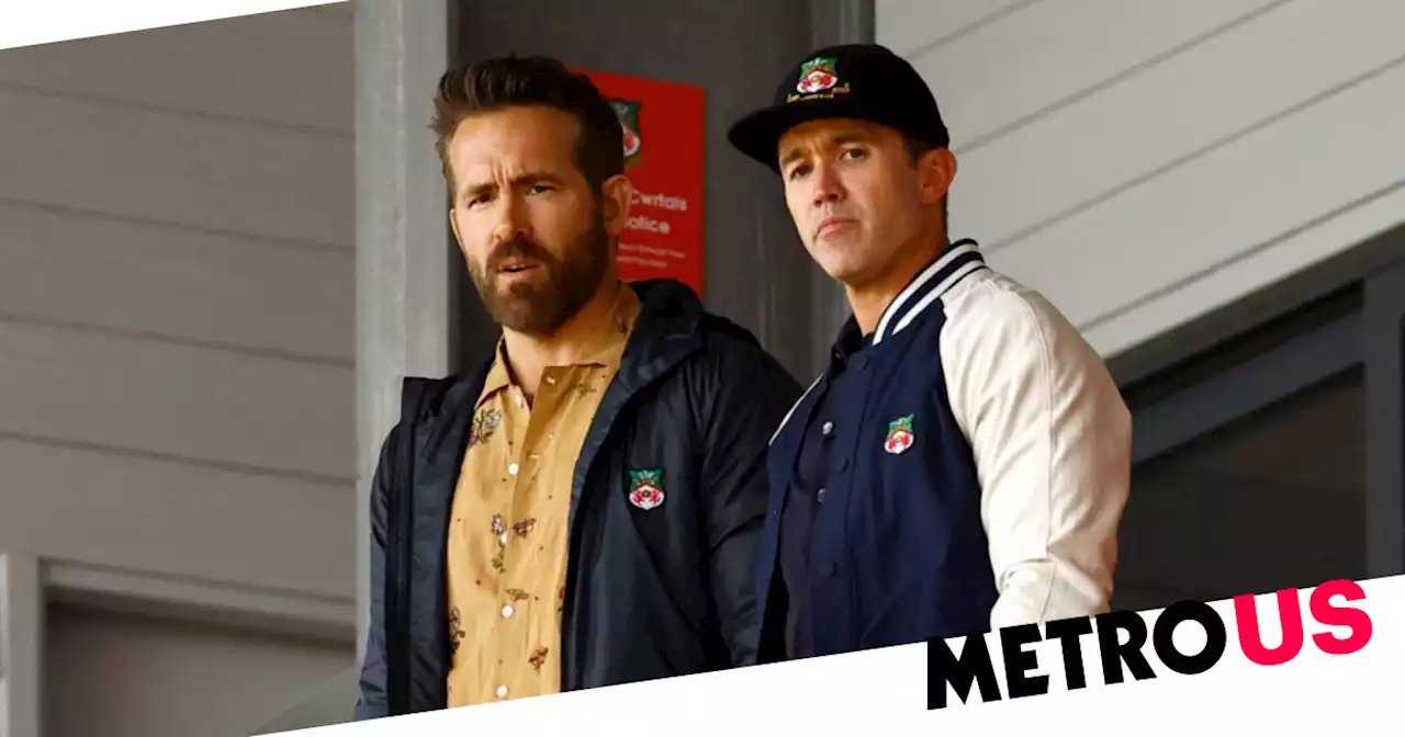 Ryan Reynolds and Rob McElhenney cheer on Wrexham FC in Notts County match