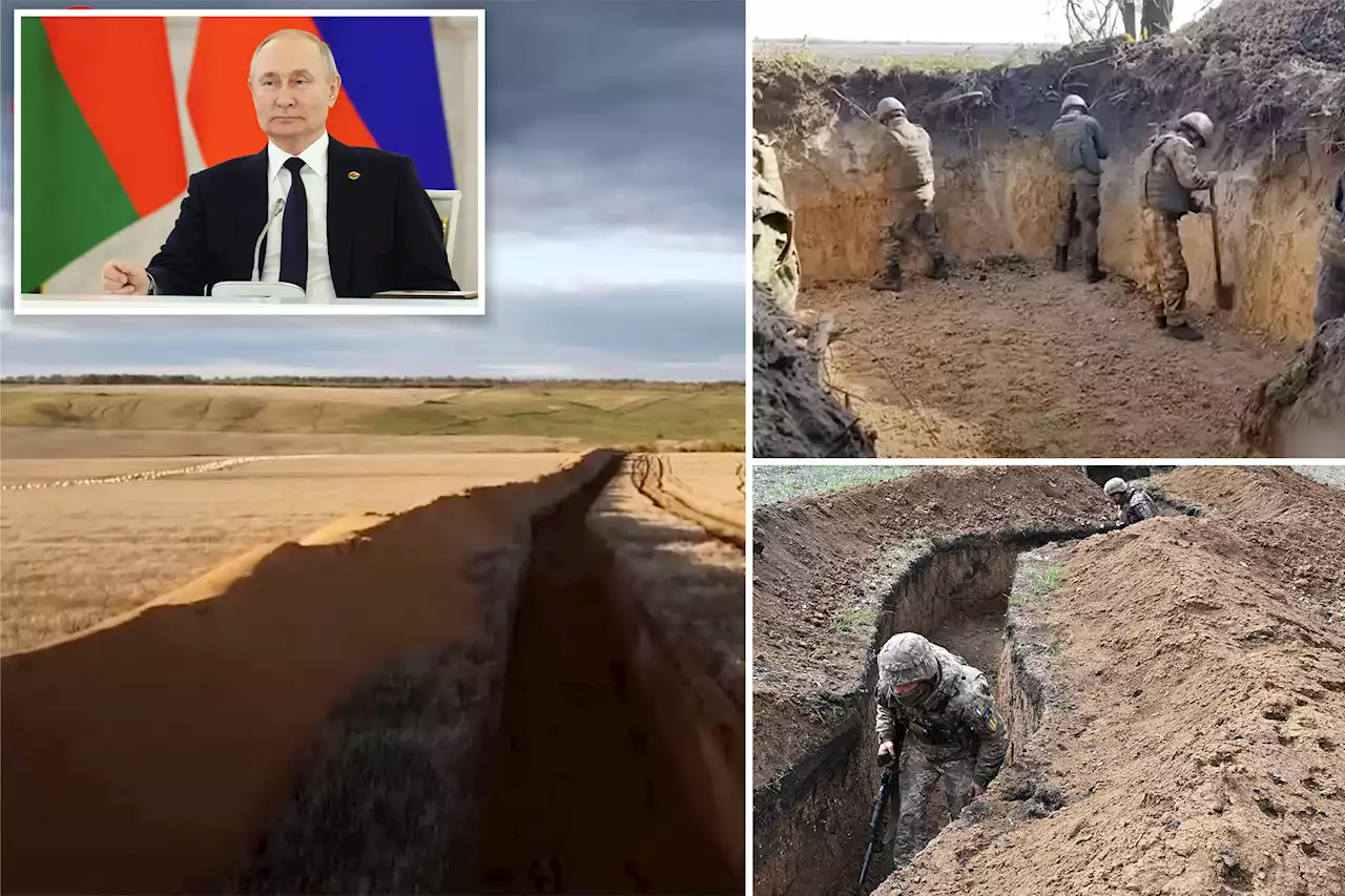 Putin’s forces dig 45-mile-long ‘mega-trench’ in Ukraine as attacks in east intensify