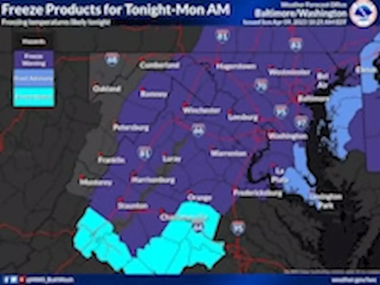 PM Update: Freeze and frost tonight, then workweek warmth