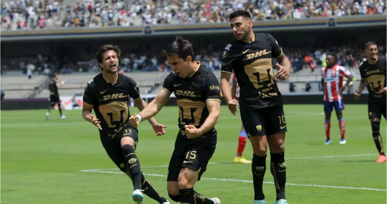 Pumas vence 3-1 a San Luis con Mohamed en el banquillo y avanza en el torneo Clausura