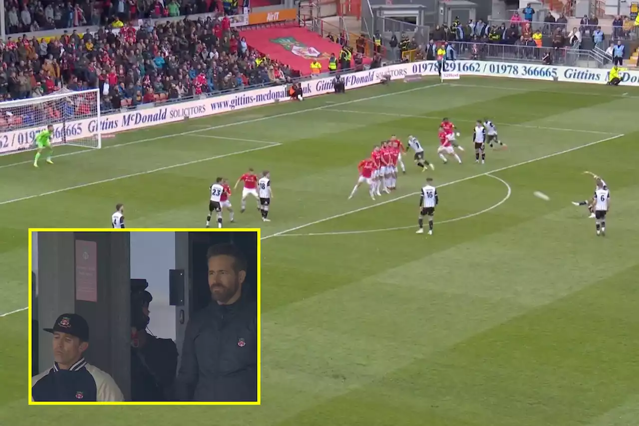 Ex-Spurs wonderkid's stunning free-kick at Wrexham stunned Reynolds and McElhenney