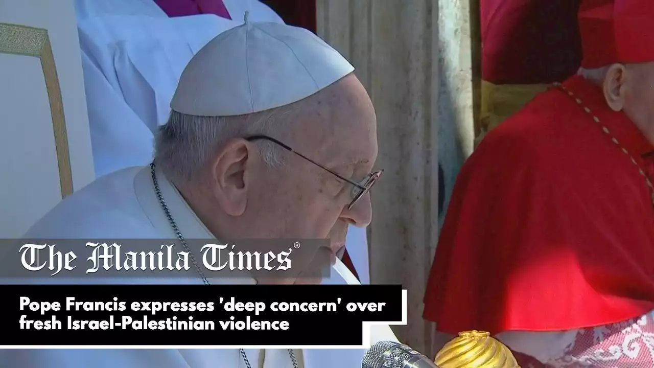 Pope Francis expresses 'deep concern' over fresh Israel-Palestinian violence - video Dailymotion