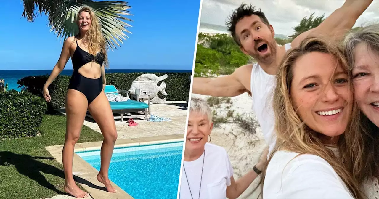 Blake Lively posts bathing suit pics from sunny vacation with Ryan Reynolds — and their moms