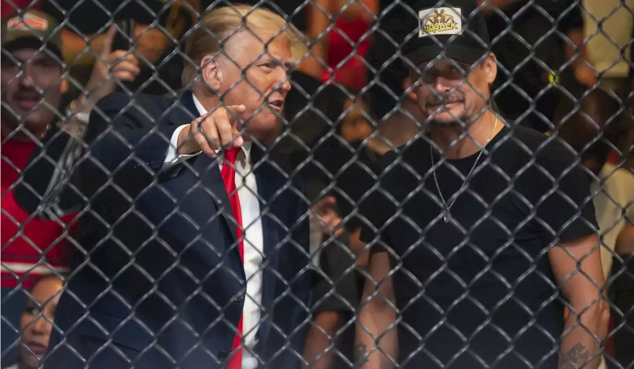 ‘USA’ chants break out during Trump’s appearance at UFC in Miami