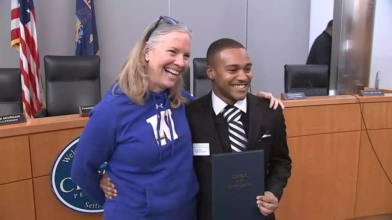 Widener University president and ROTC cadet swap roles for the day