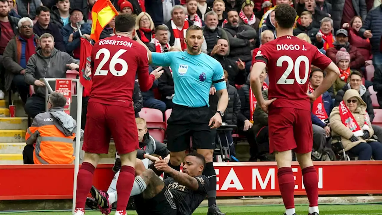 Linesman stood down for elbowing Liverpool defender during contentious Premier League clash