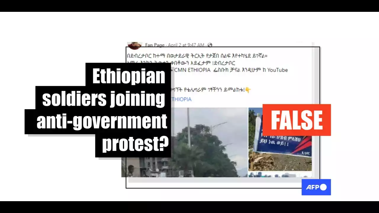 Post shares old images to claim soldiers support anti-government protest in Ethiopia