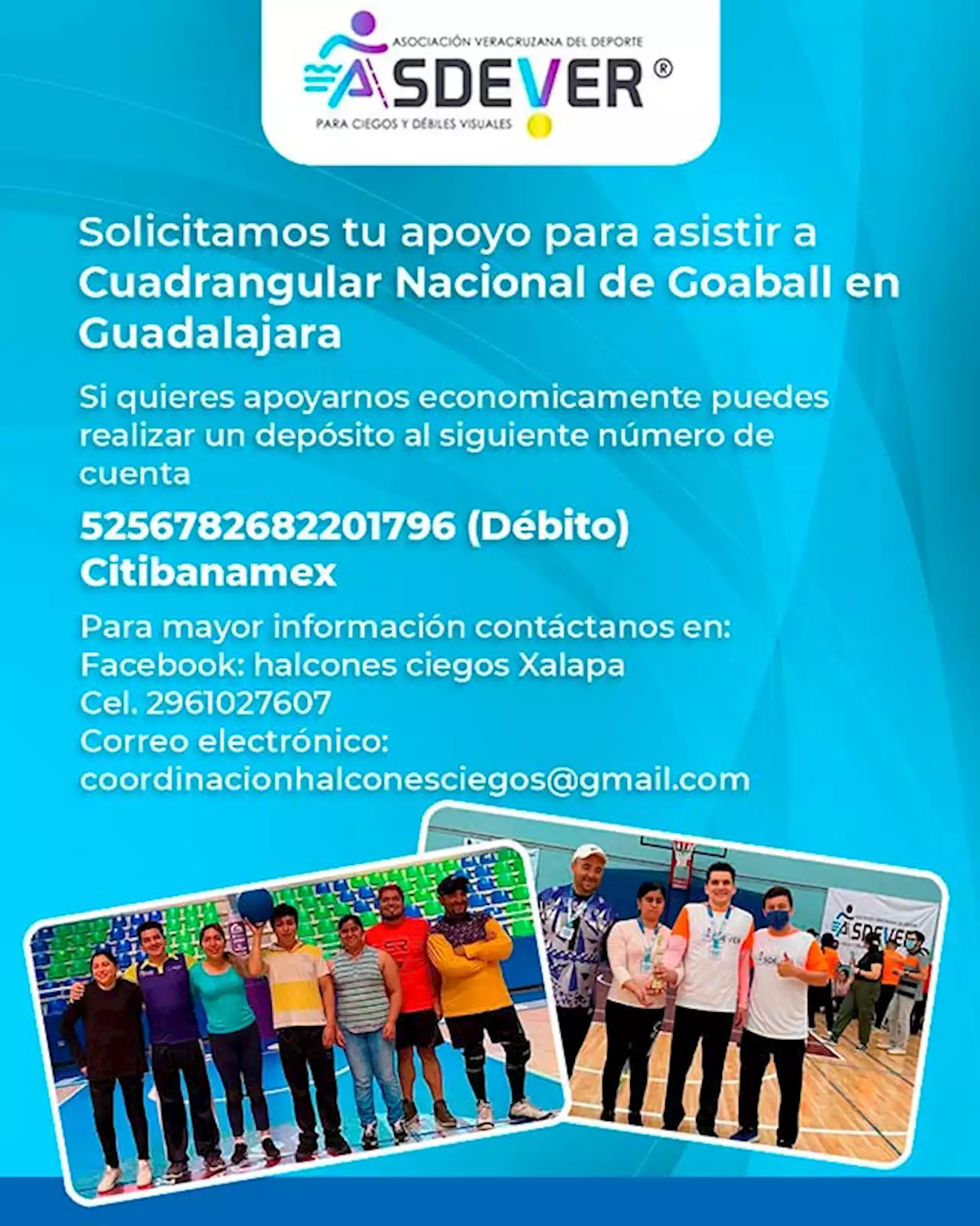 Equipo de discapacitados visuales busca apoyo para participar en torneo