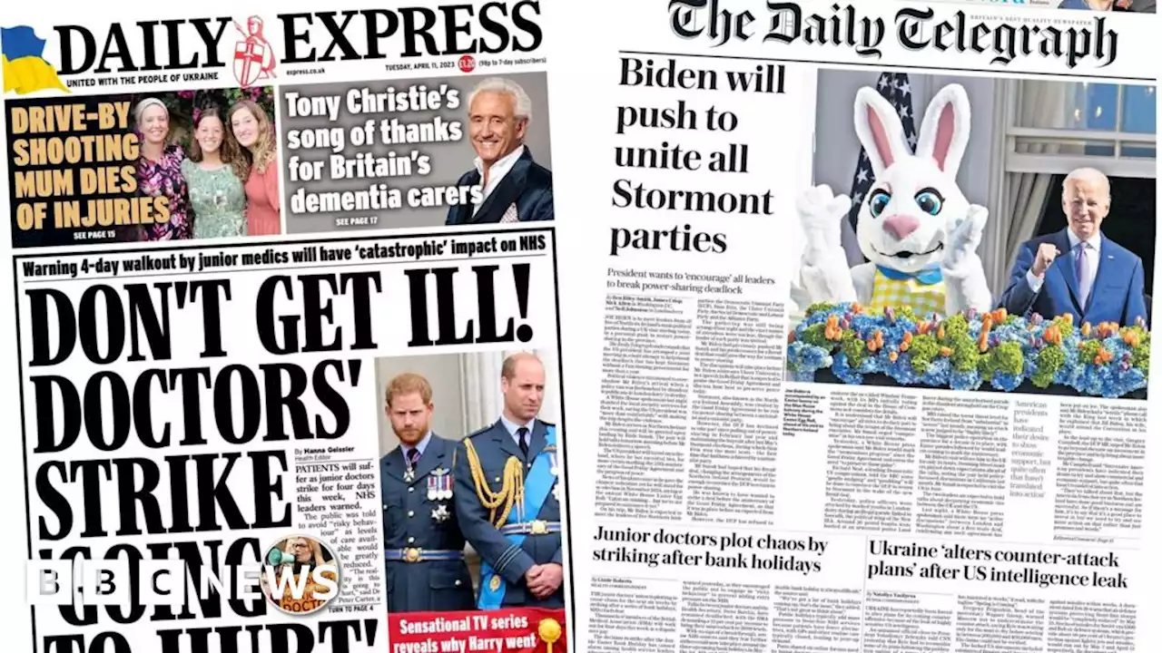 Newspaper headlines: NHS strike 'going to hurt' and Biden's Stormont hope