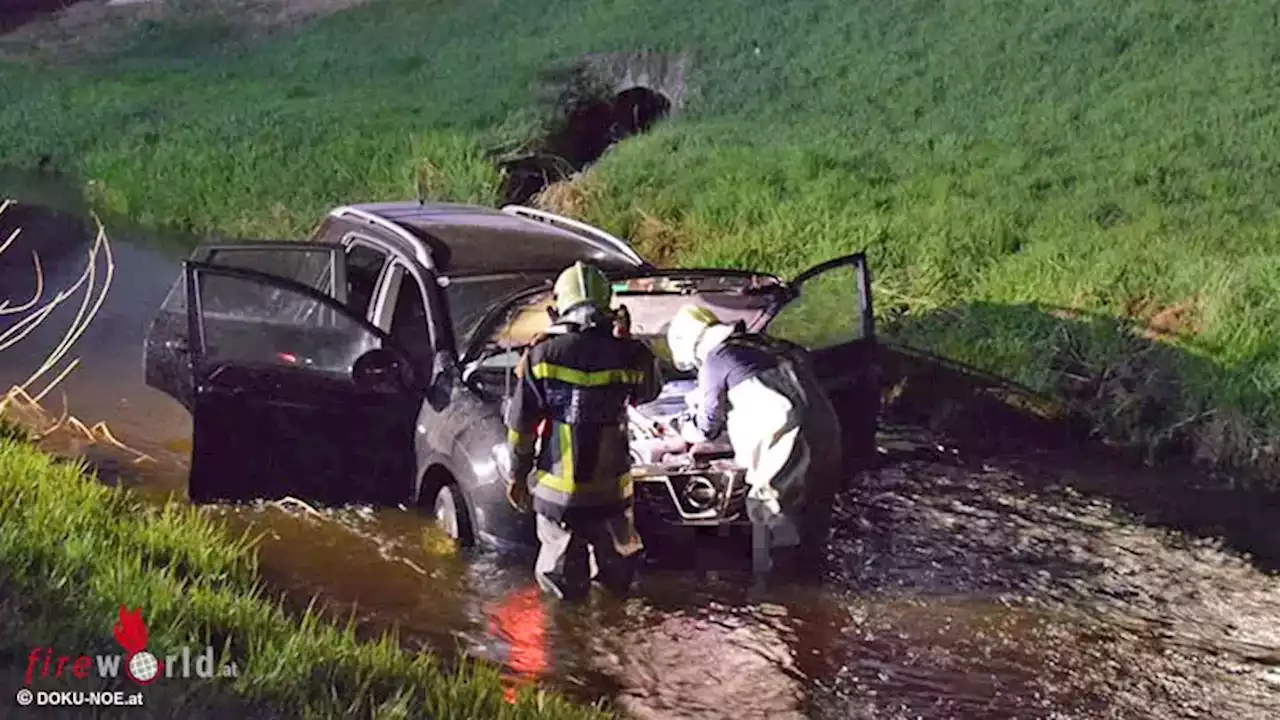 Nö: Während Flucht vor Polizei mit Auto in Krems in Fluss gestürzt