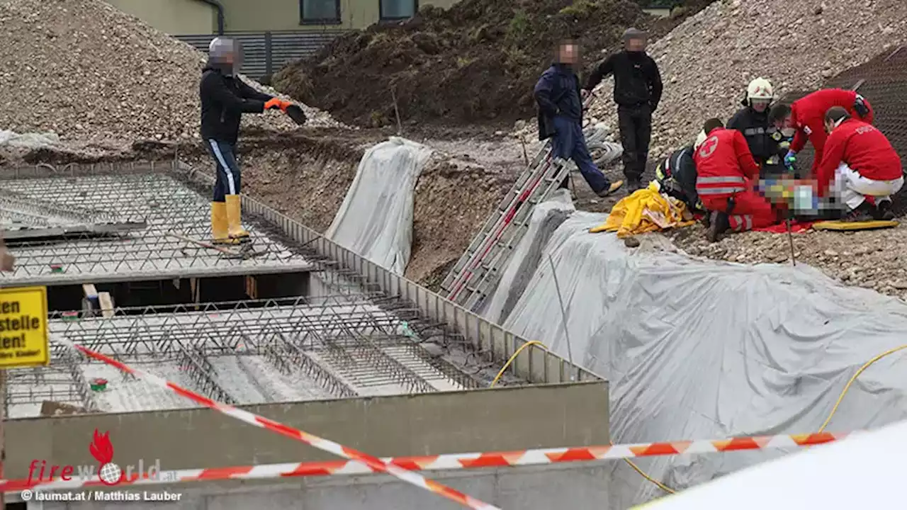 Oö: Personenrettung nach Baustellen-Unfall in Wels