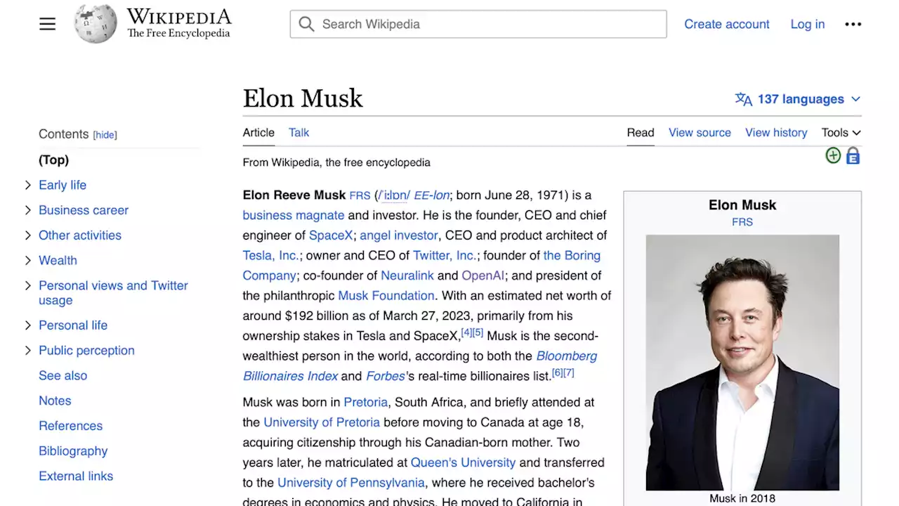 Elon Musk Is Using Wikipedia to Determine Which Media Outlets are ‘Government Funded’