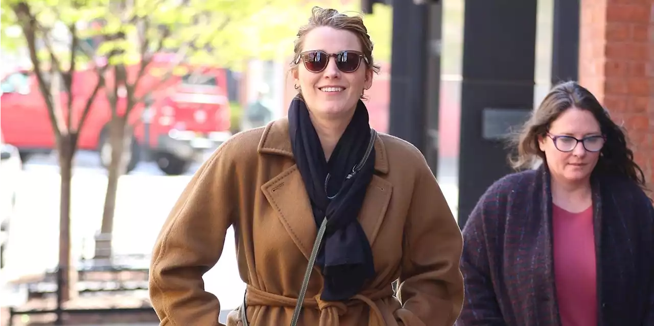 Blake Lively's Casual Off-Duty Look Involves a Caramel Wrap Coat and Sweatpants