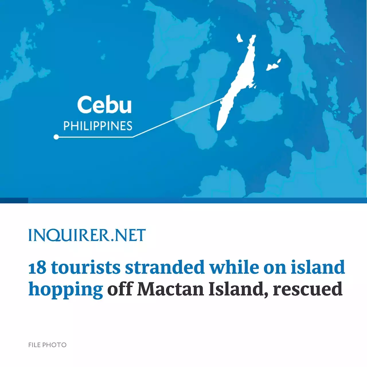 18 tourists stranded while on island hopping off Mactan Island, rescued