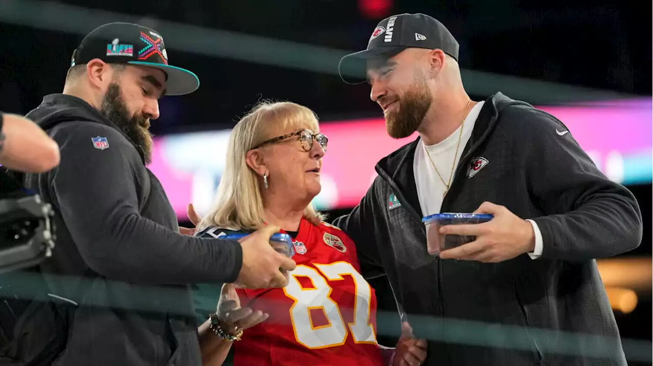 Donna Kelce's split jersey is now in the Pro Football Hall of Fame