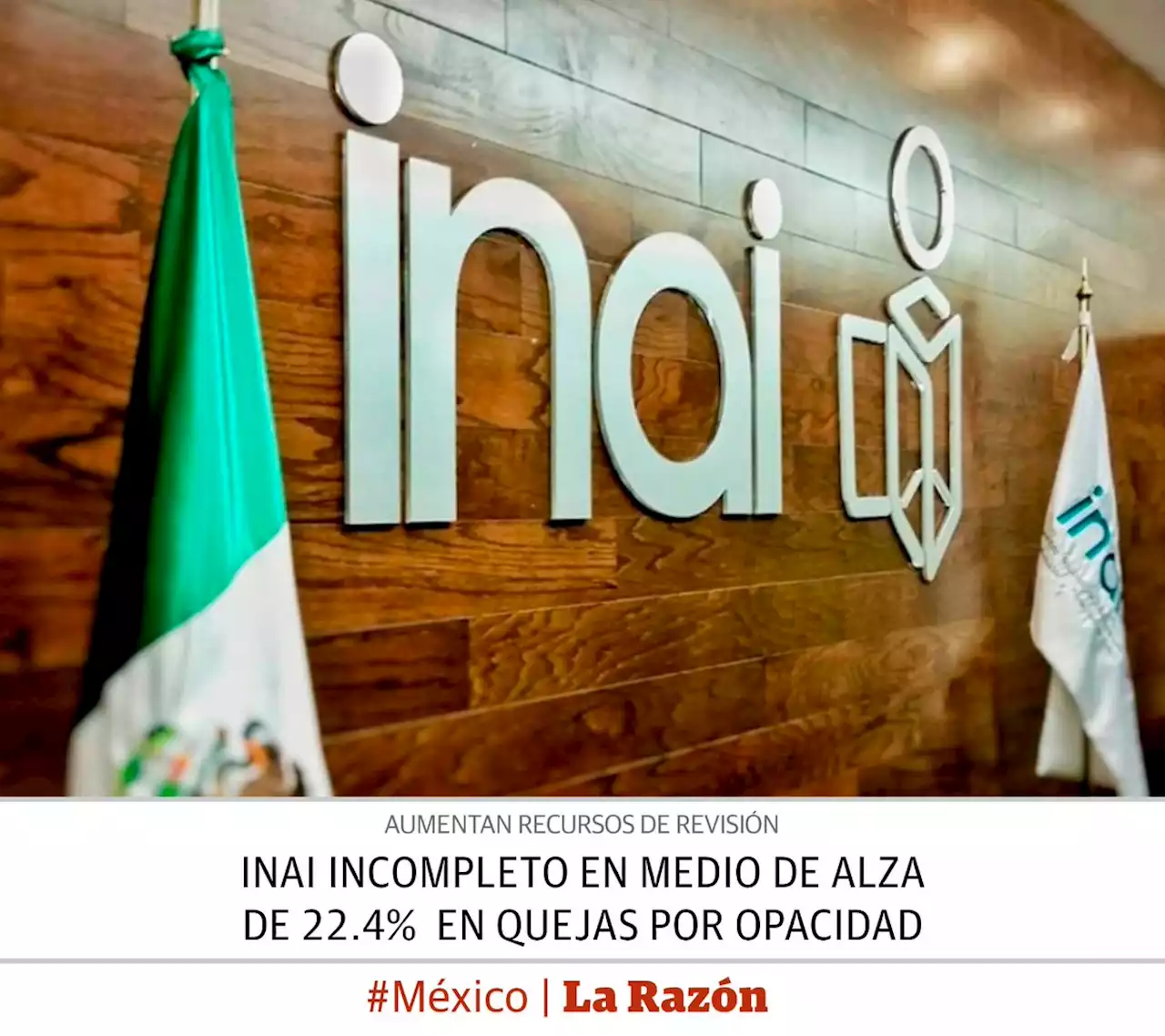 Inai incompleto en medio de alza de 22.4% en quejas por opacidad