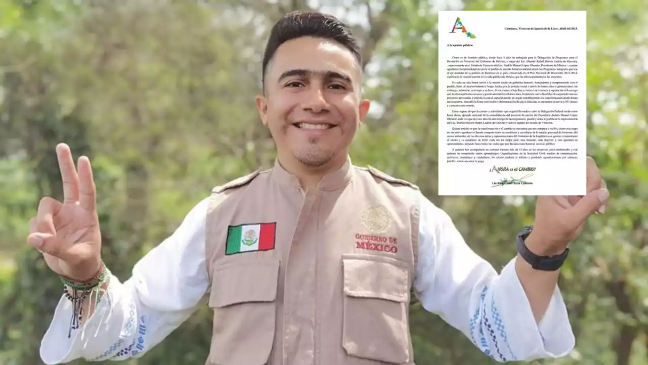 Renuncia coordinador de Programas de Bienestar en el sur de Veracruz