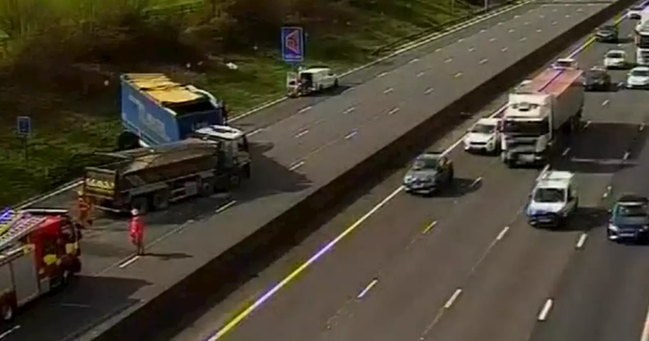 LIVE: Huge delays on M62 and M60 following lorry crash - updates