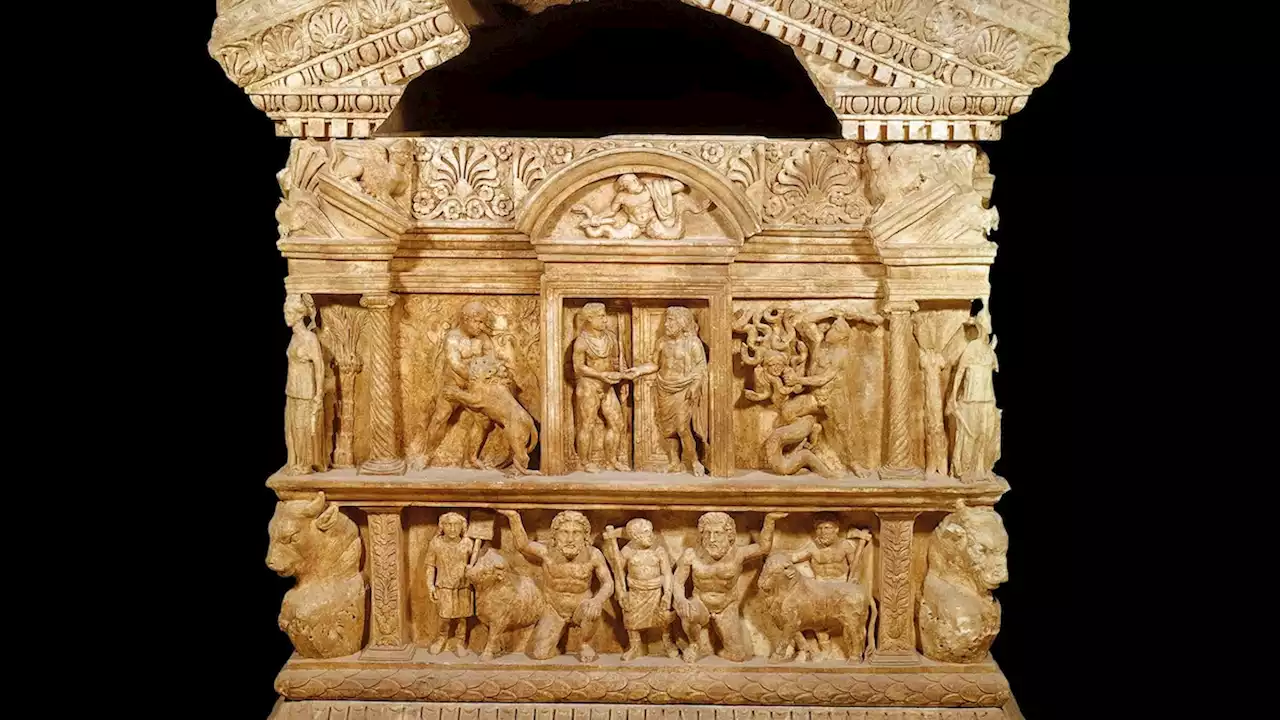 See the myth of Hercules carved into this ancient sarcophagus