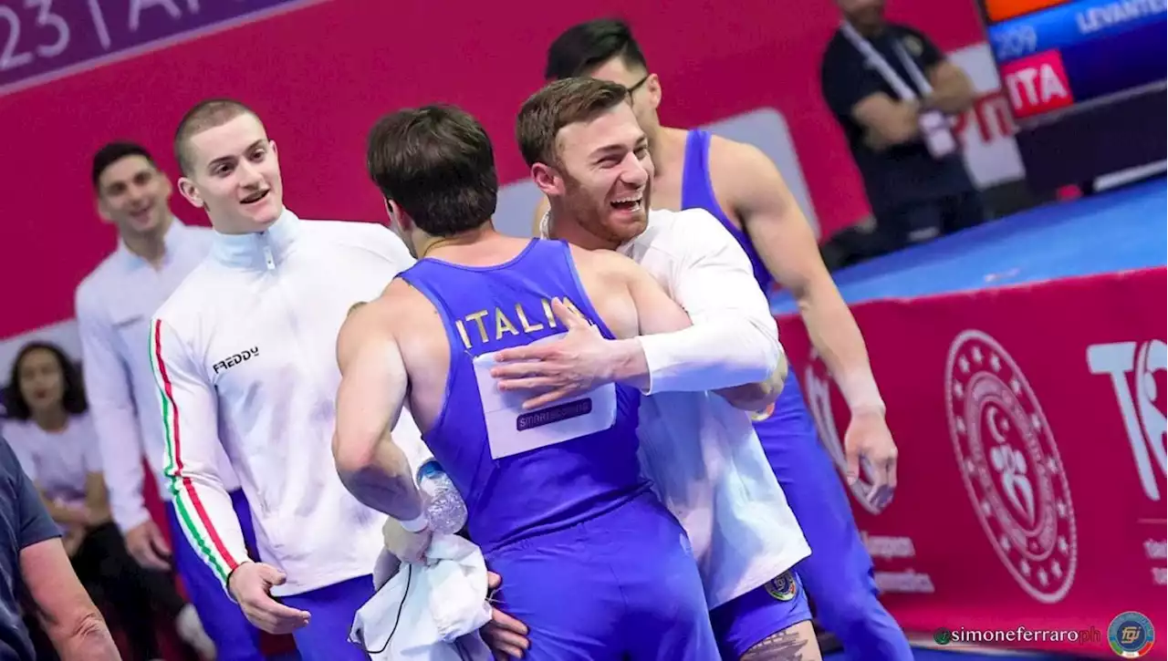 Europei ginnastica artistica, Italia d'oro nella gara a squadre maschile