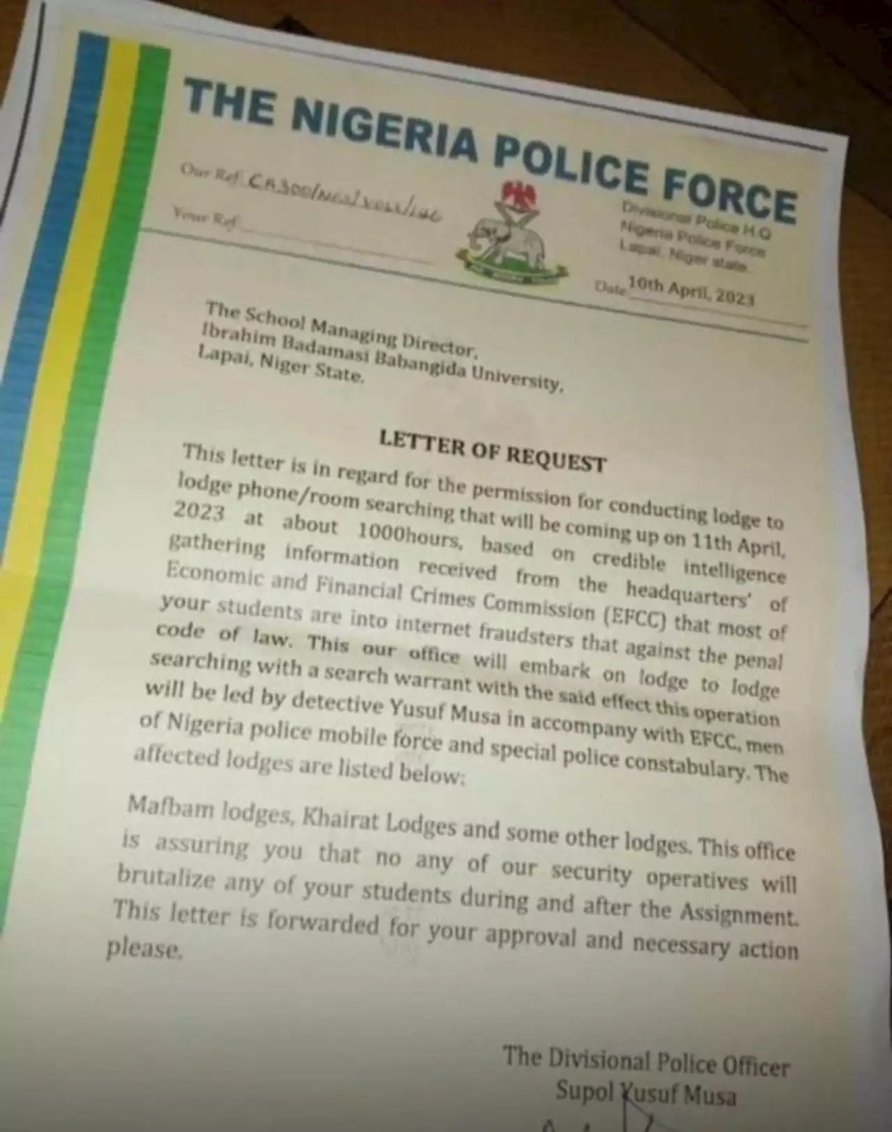 Nigerian Police To Raid IBB University Students Hostels To Fish Out Alleged Internet Fraudsters | Sahara Reporters