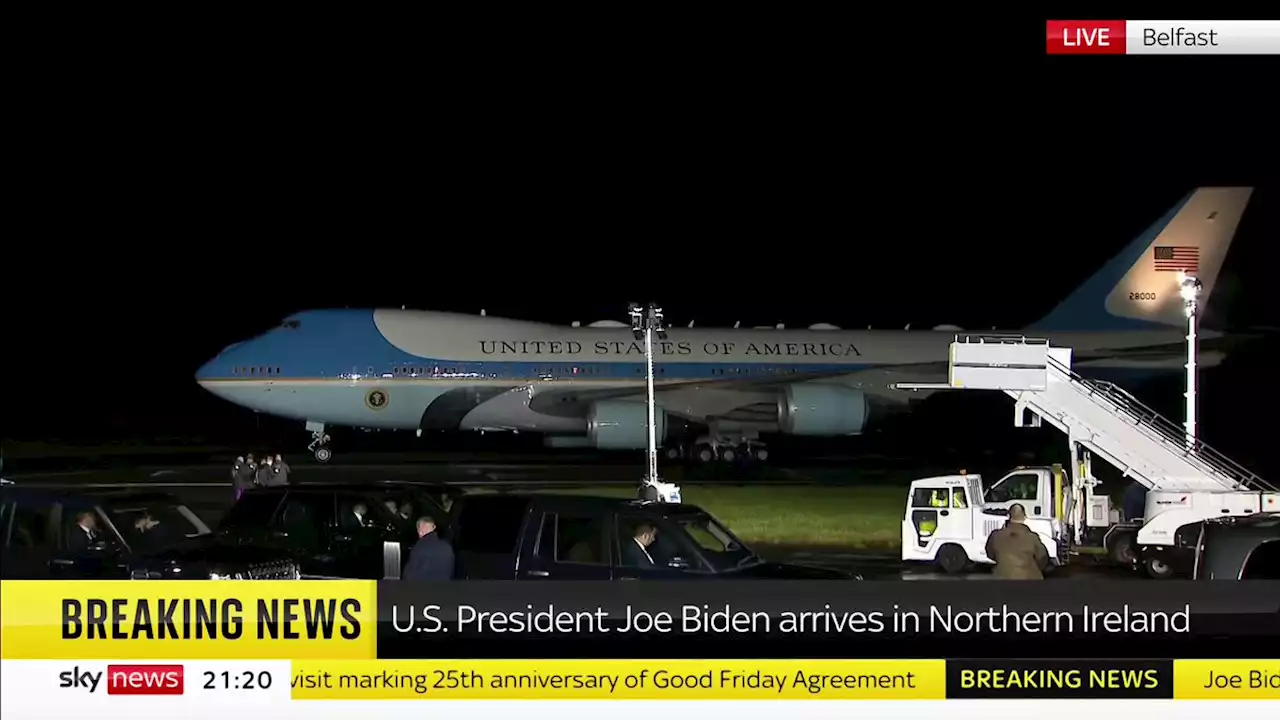 Joe Biden visit - latest: Joe Biden lands in Northern Ireland for historic visit