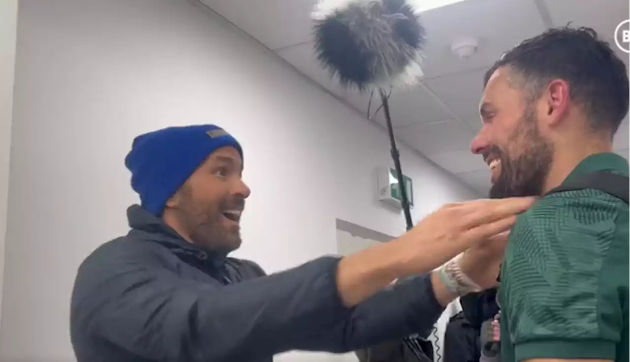 Ryan Reynolds can't hide emotions in tunnel chat with Ben Foster after dramatic win