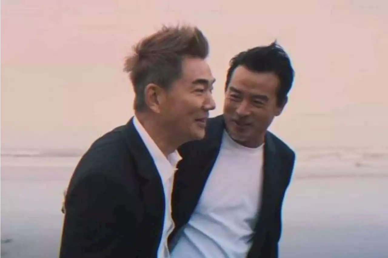 Taiwanese singer Richie Jen hung out with actor Christopher Lee for new music video