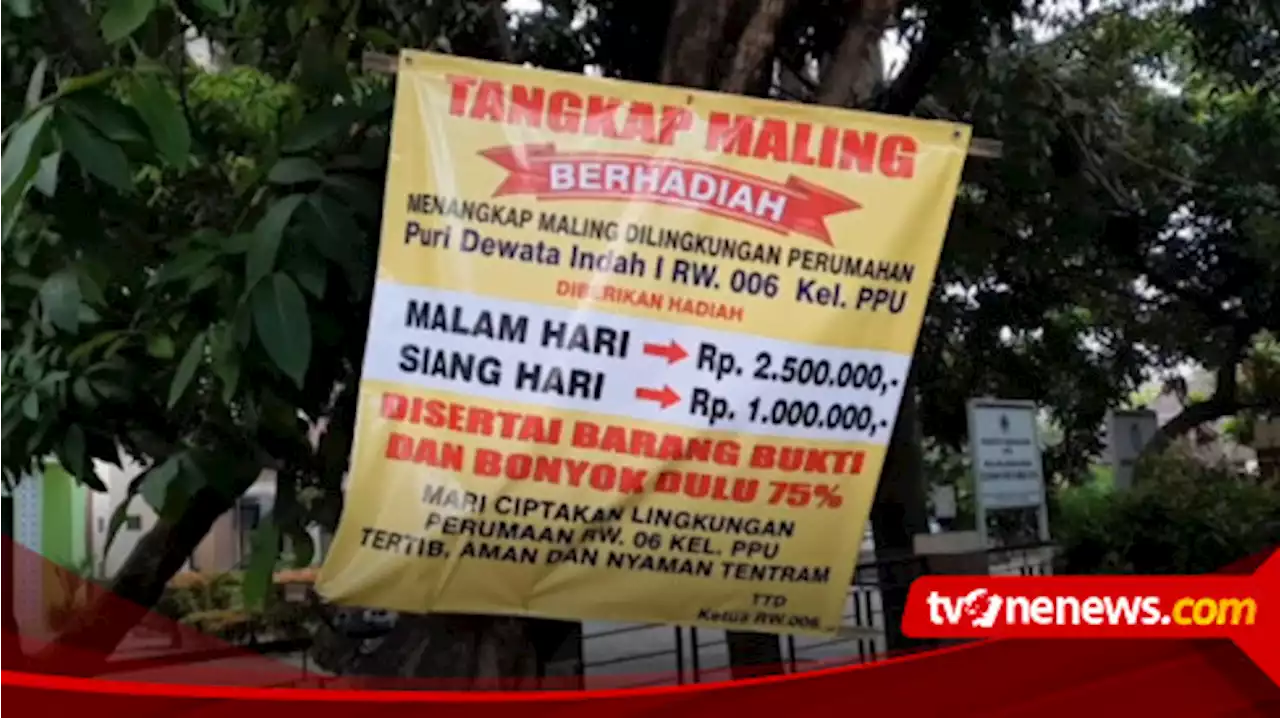 Viral! Geram Wilayahnya Kerap Disatroni Maling, Warga Tebar Spanduk Sayembara 'Tangkap Maling Berhadiah'