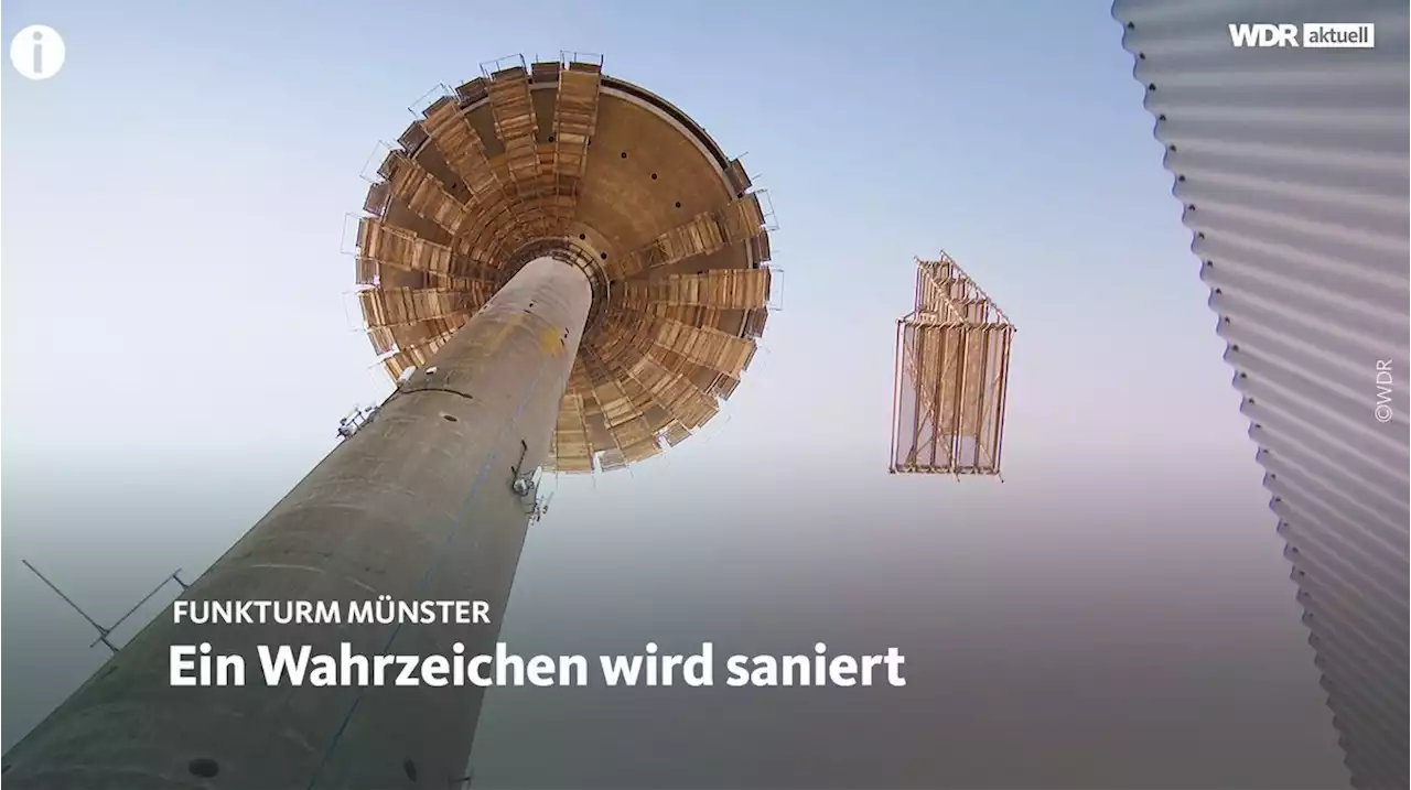 Funkturm Münster wird saniert: Bauarbeiten in über 200 Metern Höhe