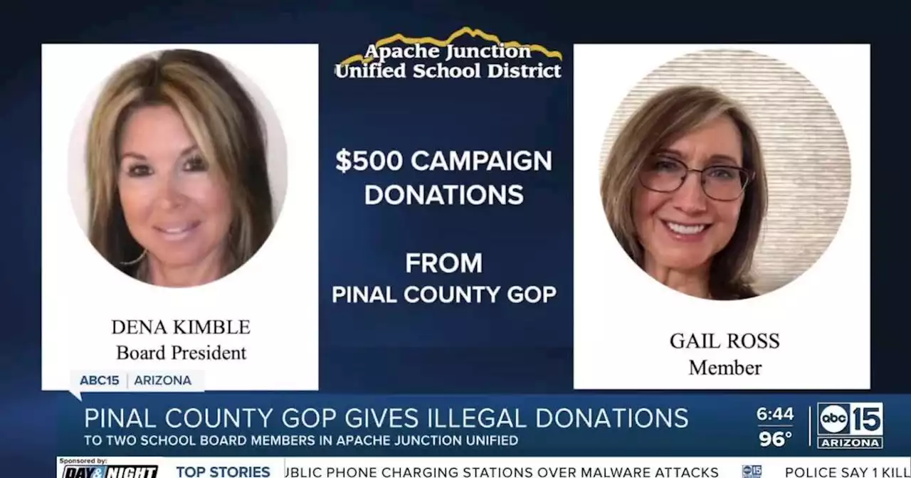 Pinal County GOP gives illegal campaign donations to Apache Junction School board members