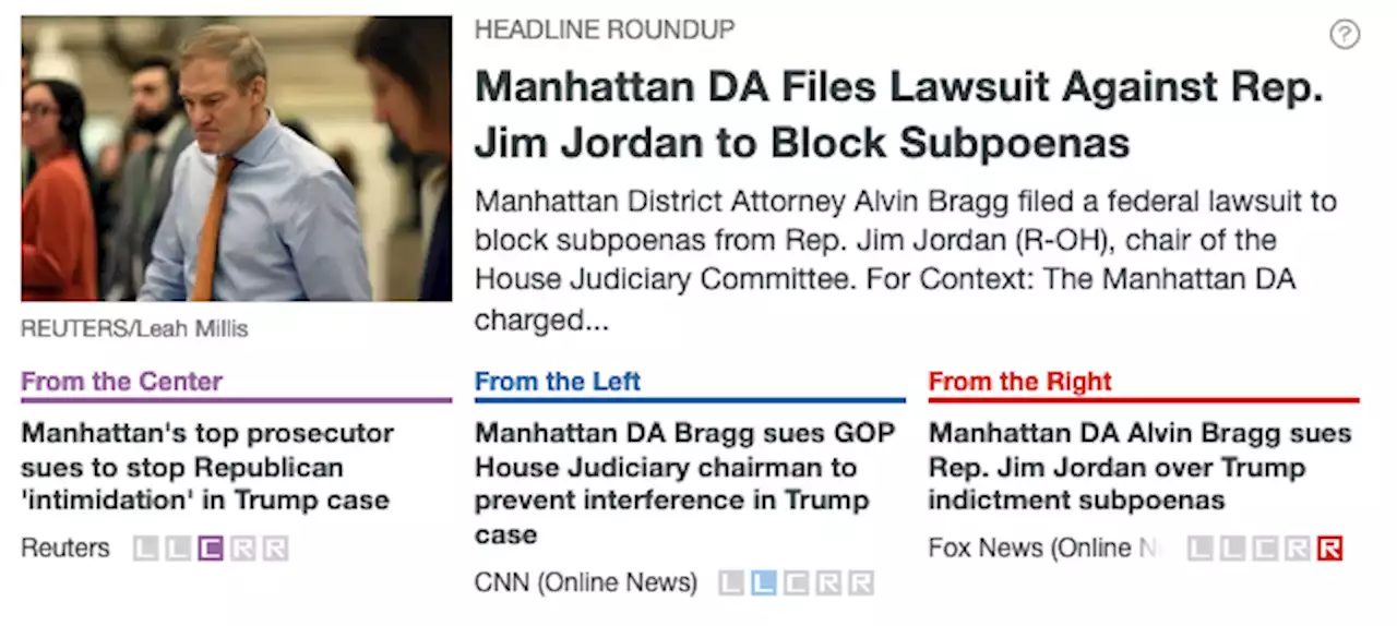 Manhattan DA Files Lawsuit Against Rep. Jim Jordan to Block Subpoenas