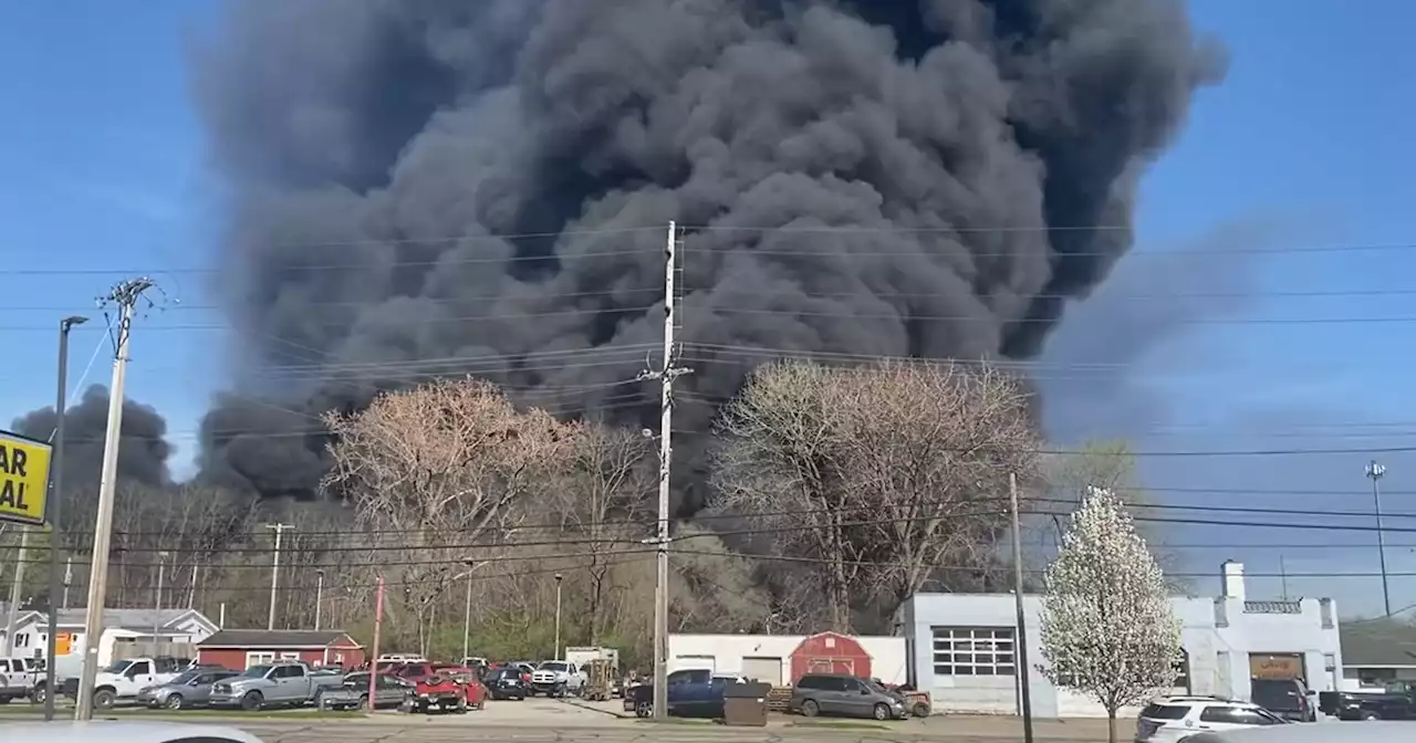 Evacuations ordered as industrial fire spews 'toxic' smoke in Indiana