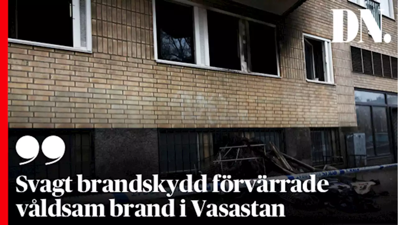 Svagt brandskydd förvärrade våldsam brand i Vasastan